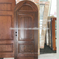 Europa iglesia puerta de entrada redonda diseño superior puerta de madera sola puerta principal diseño de madera de roble